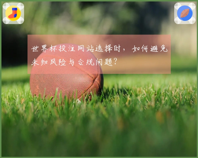 世界杯投注网站选择时，如何避免未知风险与合规问题？